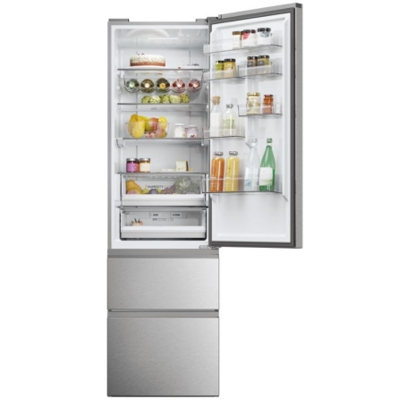 HAIER HTW5620DNMG FRIGORIFERO 3 PORTE NO FROST 414LT WIFI CLASSE D COLORE ARGENTO