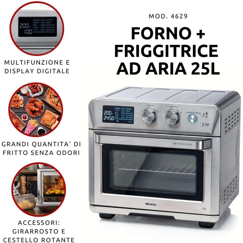 ARIETE 4629/11 FRIGGITRICE AD ARIA 25LT 15...