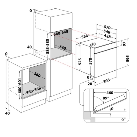 HOTPOINT FA4S 844 P IX HA FORNO ELETTRICO DA INCASSO VENTILATO A VAPORE 71LT CLASSE A+ INOX