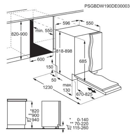 ELECTROLUX EEM69410L LAVASTOVIGLIE DA INCASSO A SCOMPARSA TOTALE 15 COPERTI 8 PROGRAMMI CLASSE D - PROMO