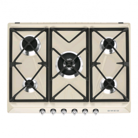 PIANO COTTURA SMEG SR275XGH 5 FUOCHI 70x50 INOX - GARANZIA ITALIA