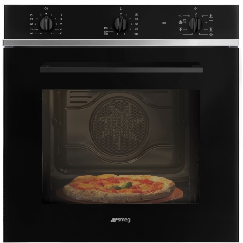 OFFERTA ELETTROVILLAGE  SMEG SF64M3PZB FORNO ELETTRICO DA INCASSO  MULTIFUNZIONE TERMOVENTILATO 65LT CLASSE A NERO