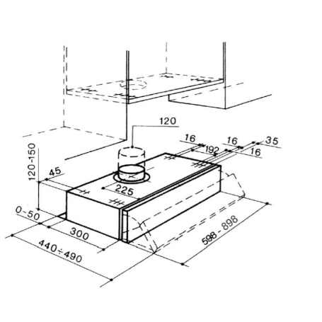 FABER 315.0547.803 152 SRM LG A90 CAPPA SOTTOPENSILE 90CM INOX CLASSE D  - F2305