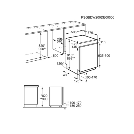 ELECTROLUX EEA47201IX LAVASTOVIGLIE DA INCASSO A SCOMPARSA PARZIALE 13 COPERTI AUTOSENSE CLASSE E