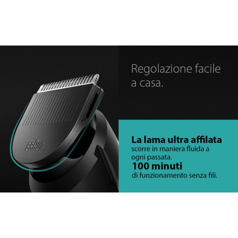 BRAUN MGK5411 REGOLABARBA 9 IN 1 RICARICABILE...