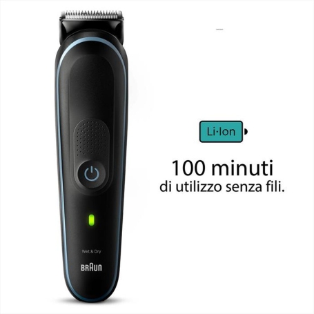 BRAUN MGK5411 REGOLABARBA 9 IN 1 RICARICABILE LAVABILE NERO