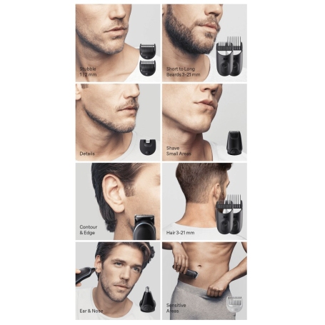 BRAUN MGK5411 REGOLABARBA 9 IN 1 RICARICABILE LAVABILE NERO