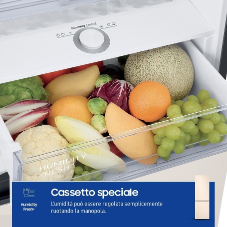 SAMSUNG RB38C603DEL/EF FRIGORIFERO COMBINATO 390LT NO FROST WIFI ECOFLEX AI CLASSE D COLORE SABBIA