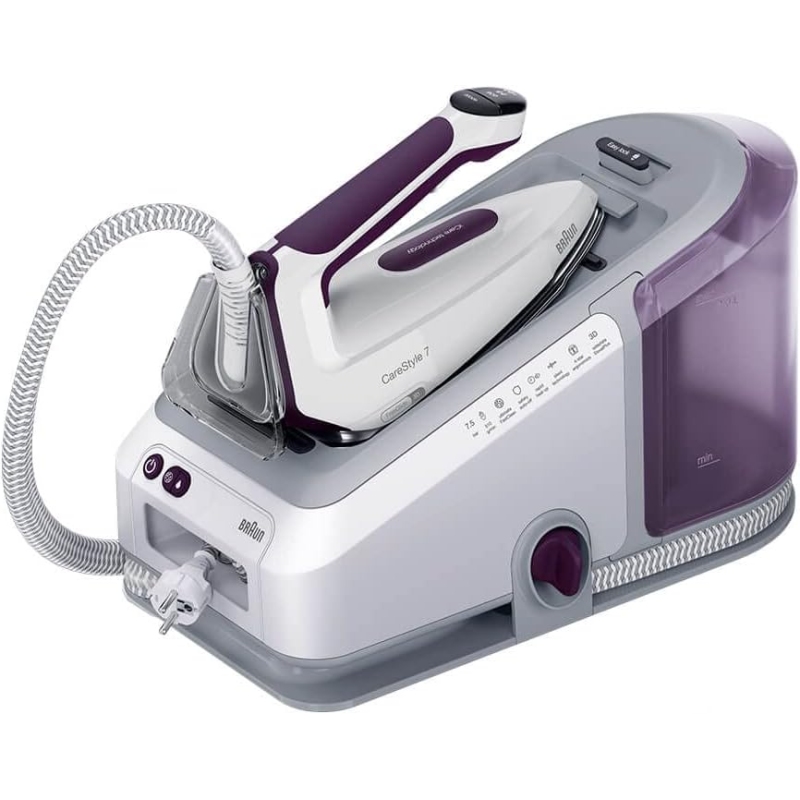 BRAUN IS7266VI CARESTYLE 7 FERRO DA STIRO CON CALDAIA 2700W 7.5BAR SERBATOIO 2 LT COLORE BIANCO/VIOLA