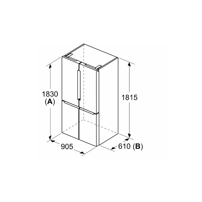 BOSCH KFN96AXEA FRIGORIFERO 4 PORTE 605LT NO...