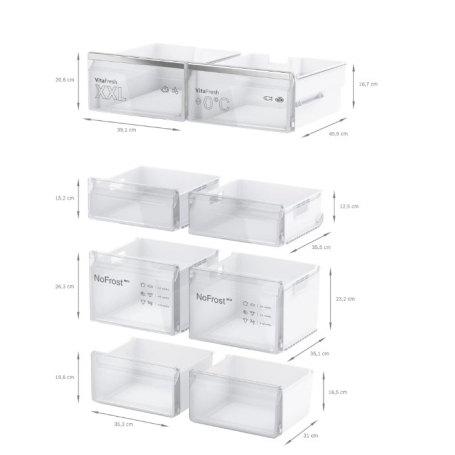 BOSCH KFN96AXEA FRIGORIFERO 4 PORTE 605LT NO FROST WIFI CLASSE E INOX NERO