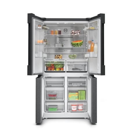 BOSCH KFN96AXEA FRIGORIFERO 4 PORTE 605LT NO FROST WIFI CLASSE E INOX NERO