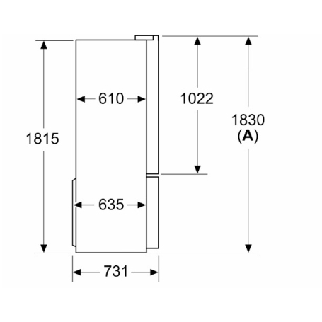BOSCH KFN96AXEA FRIGORIFERO 4 PORTE 605LT NO FROST WIFI CLASSE E INOX NERO