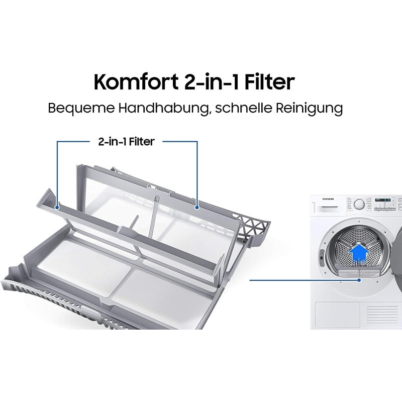 SAMSUNG DV90T5240TW ASCIUGATRICE A POMPA DI...