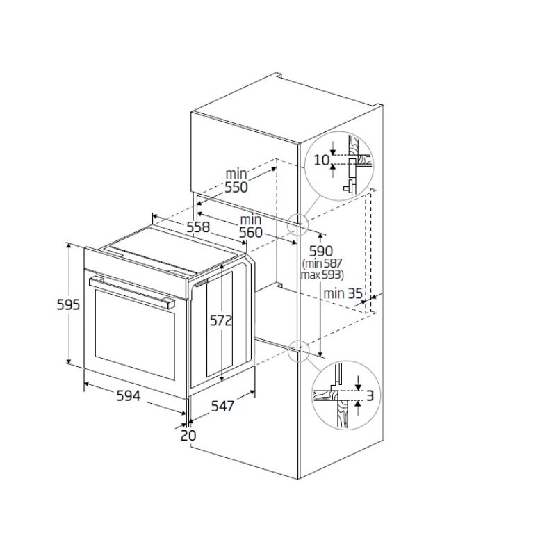 BEKO BBIM12300X FORNO DA INCASSO MULTIFUNZIONE...