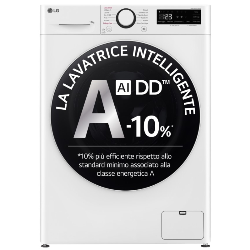 LG F4R5011TSWW LAVATRICE 11KG 1400 GIRI INVERTER AI DD VAPORE CLASSE A - PROMO