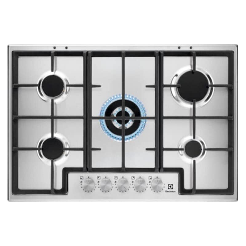ELECTROLUX EGS75362X PIANO COTTURA DA INCASSO 75 CM A GAS 5 FUOCHI INOX - PROMO