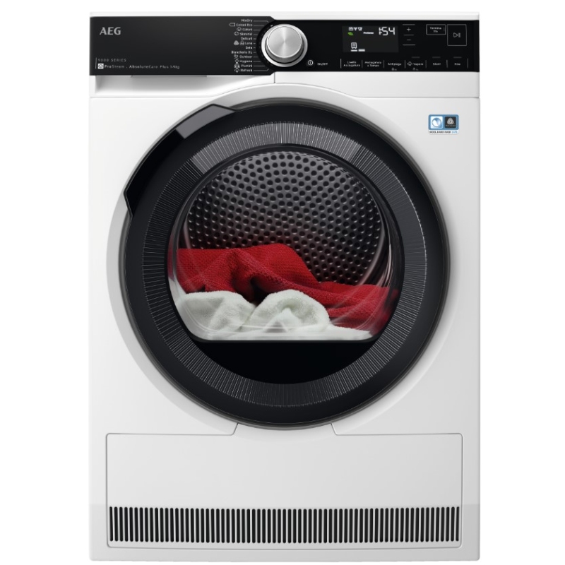 AEG TR9T94ABS ASCIUGATRICE A POMPA DI CALORE 9KG 3DSCAN ABSOLUTECARE PROSTEAM CLASSE A+++