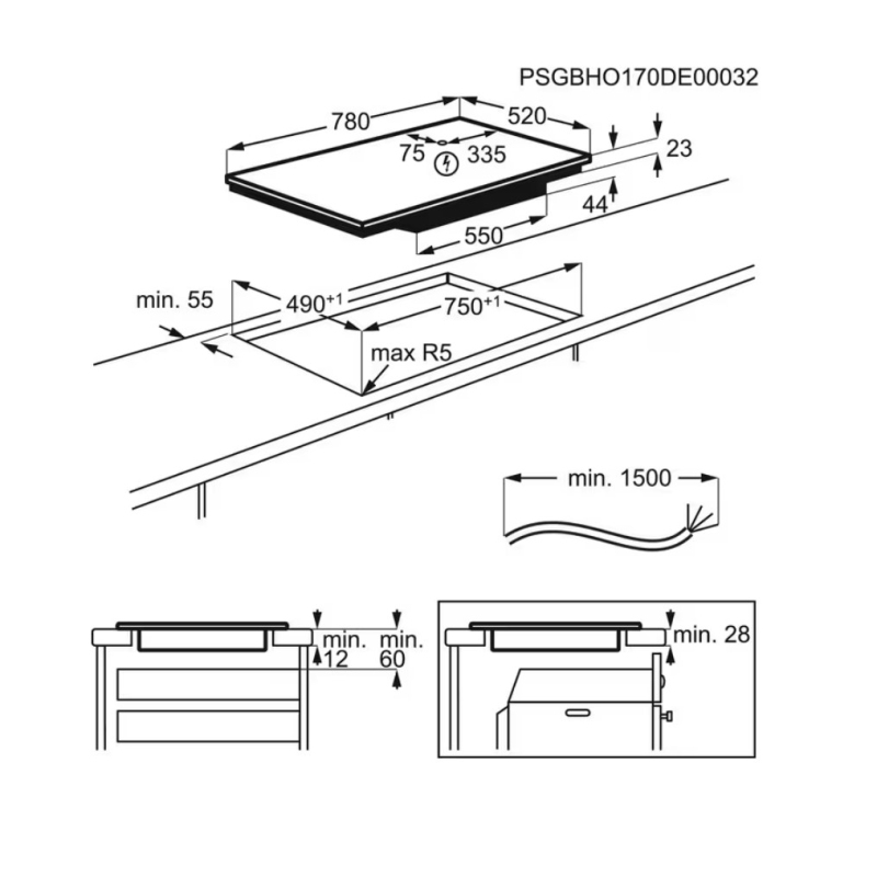 ELECTROLUX LIT81443 PIANO COTTURA A INDUZIONE...