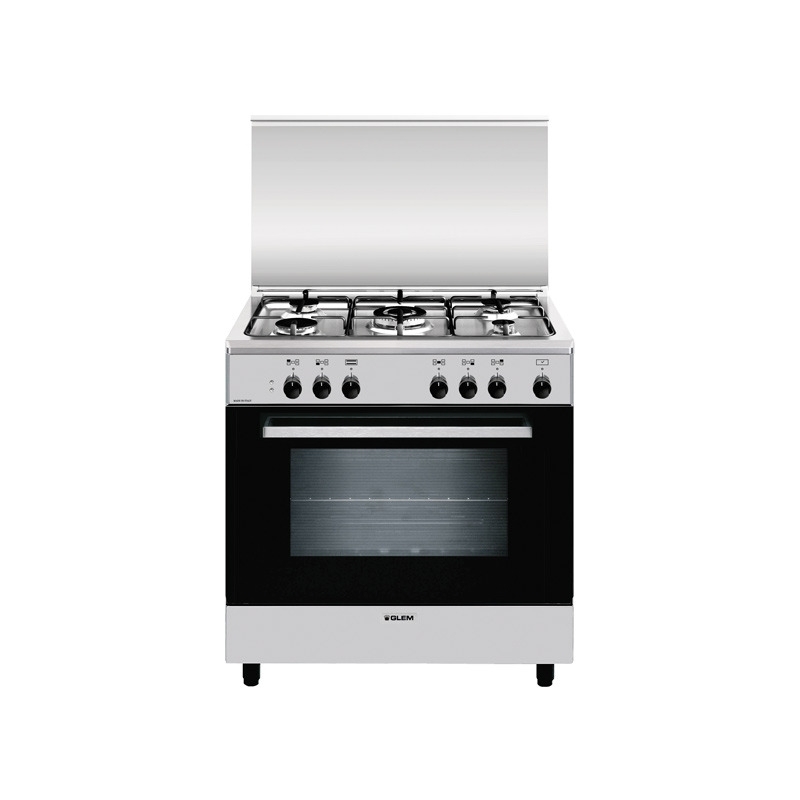 GLEM GAS U664VI CUCINA A GAS 4 FUOCHI FORNO A GAS 60x60 CM COLORE INOX - PROMO