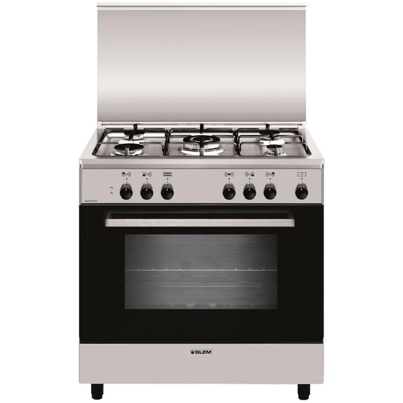 GLEM GAS U664VI CUCINA A GAS 4 FUOCHI FORNO A GAS 60x60 CM COLORE INOX - PROMO