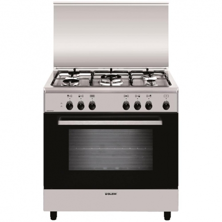 GLEM GAS U664VI CUCINA A GAS 4 FUOCHI FORNO A GAS 60x60 CM COLORE INOX - PROMO