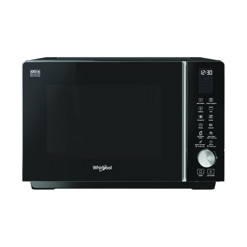 WHIRLPOOL MWF259SB FORNO A MICROONDE 25LT FUNZIONE VAPORE NERO/INOX