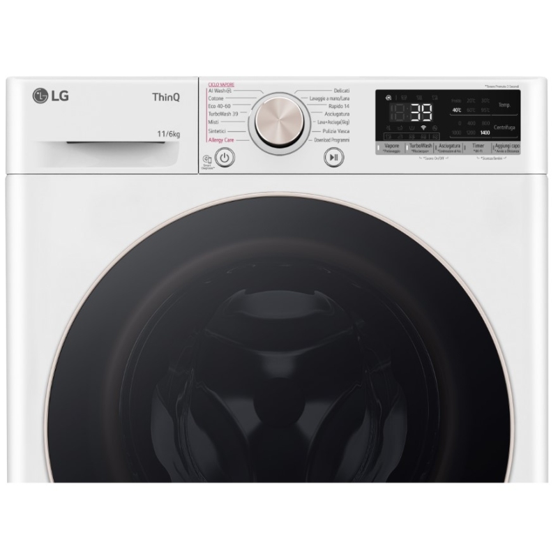 LG D4R7011TSWG LAVASCIUGA 11/6KG 1400 GIRI AI...