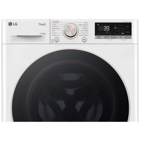 LG D4R7011TSWG LAVASCIUGA 11/6KG 1400 GIRI AI DD INVERTER VAPORE CLASSE A/D