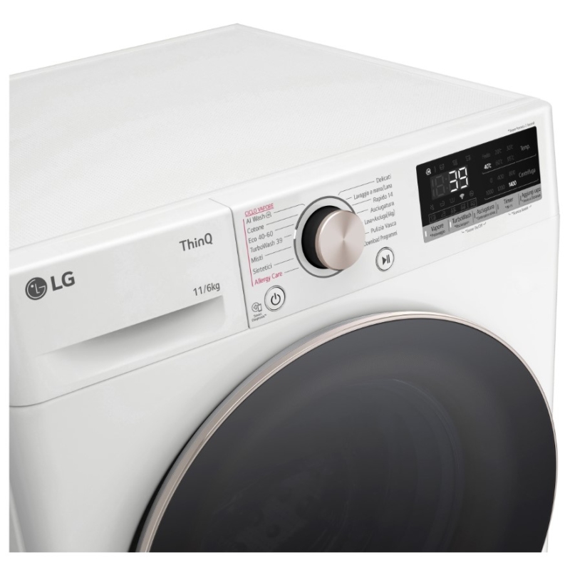 LG D4R7011TSWG LAVASCIUGA 11/6KG 1400 GIRI AI...
