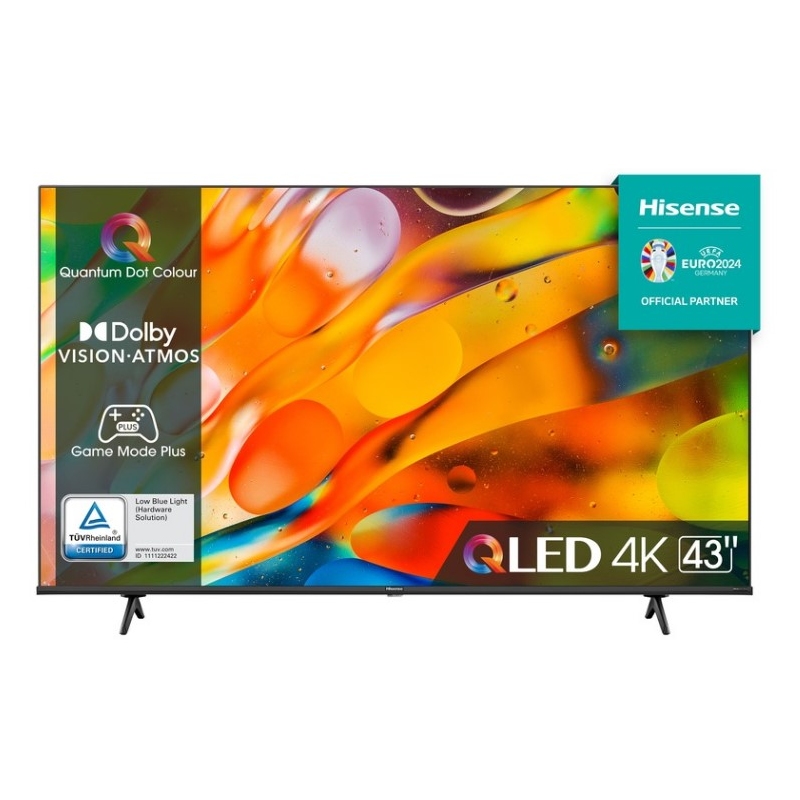 HISENSE 43E79KQ TV QLED 43'' SMART TV 4K DVB-T2 HEVC COLORE NERO - PROMO