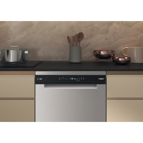 WHIRLPOOL W7F HP43 X LAVASTOVIGLIE LIBERA INSTALLAZIONE 15 COPERTI CLASSE C INOX - W7FHP43X