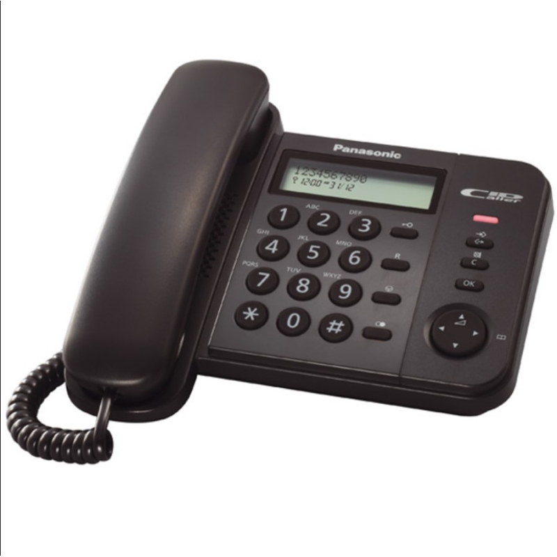 PANASONIC KX-TS560EX1B TELEFONO A FILO CON DISPLAY LCD IDENTIFICATIVO CHIAMATA NERO - PROMO
