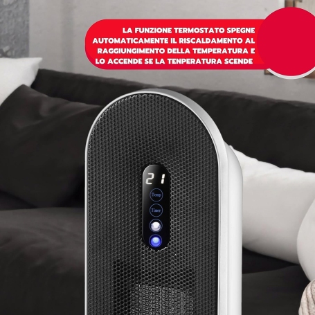 ARDES AR4P16 TERMOVENTILATORE A TORRE 2000W 2 LIVELLI CON TIMER