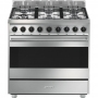 SMEG B9GMXI9 CUCINA A GAS FORNO ELETTRICO MULTIFUNZIONE 90X60 CM INOX - GARANZIA ITALIA