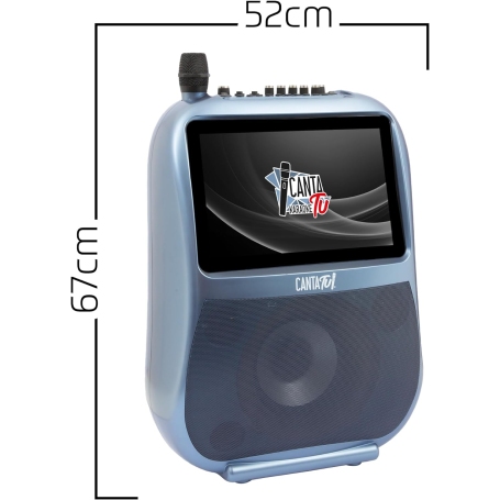 GIOCHI PREZIOSI CTC10200 CANTA TU PRO BLU KARAOKE PORTATILE CON MICROFONO WIRELESS