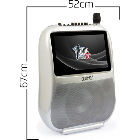 GIOCHI PREZIOSI CTC10000 CANTA TU PRO SILVER KARAOKE PORTATILE CON MICROFONO WIRELESS