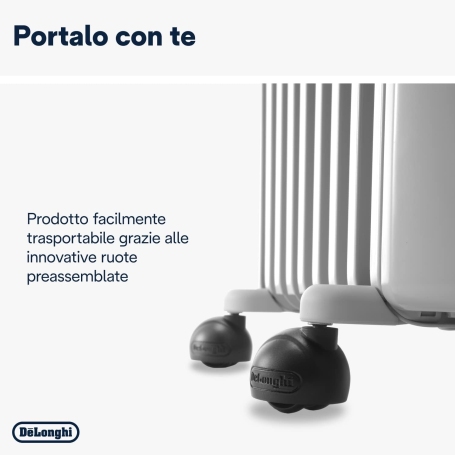 DE LONGHI TRRS1225 RADIATORE AD OLIO 12 ELEMENTI 2500W 3 LIVELLI DI POTENZA