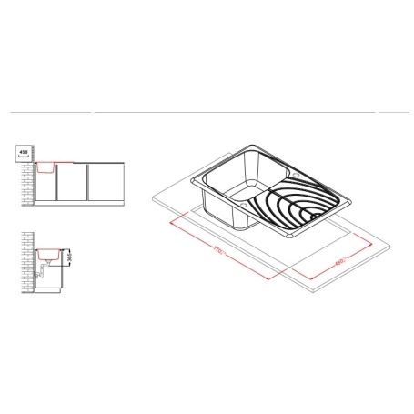 ELLECI LGM30051 LAVELLO 79X50 1 VASCA CON GOCCIOLATOIO REVERSIVBILE AVENA