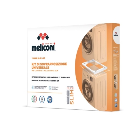 MELICONI TORRE SLIM L45 KIT DI SOVRAPPOSIZIONE UNIVERSALE PER ASCIUGATRICE E LAVATRICE SLIM - 656116 - PROMO