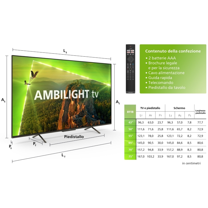 LED 4K Ambilight TV 55PUS8118/12