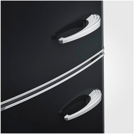 SEVERIN RKG 8888 FRIGORIFERO COMBINATO LINEA RETRO' 315 LT TOTAL NO FROST CERNIERE A SINISTRA CLASSE E COLORE NERO