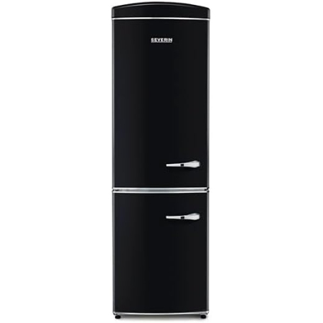 SEVERIN RKG 8888 FRIGORIFERO COMBINATO LINEA RETRO' 315 LT TOTAL NO FROST CERNIERE A SINISTRA CLASSE E COLORE NERO