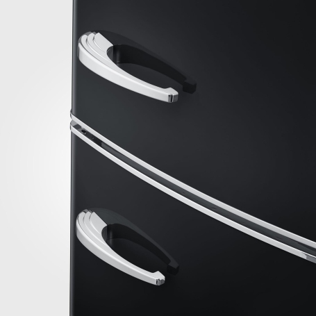 SEVERIN RKG 8998 FRIGORIFERO COMBINATO LINEA RETRO' 315 LT CLASSE E COLORE NERO