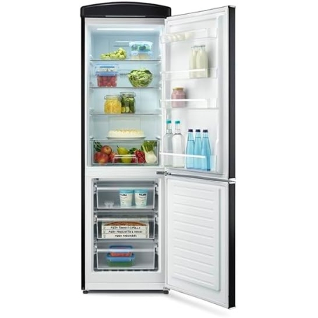 SEVERIN RKG 8998 FRIGORIFERO COMBINATO LINEA RETRO' 315 LT CLASSE E COLORE NERO