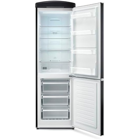 SEVERIN RKG 8998 FRIGORIFERO COMBINATO LINEA RETRO' 315 LT CLASSE E COLORE NERO