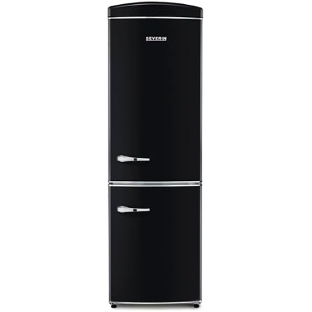 SEVERIN RKG 8998 FRIGORIFERO COMBINATO LINEA RETRO' 315 LT CLASSE E COLORE NERO