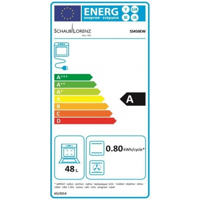 CUCINA SCHAUB LORENZ SS450GW 50X50 4 FUOCHI FORNO A GAS BIANCA - GARANZIA ITALIA