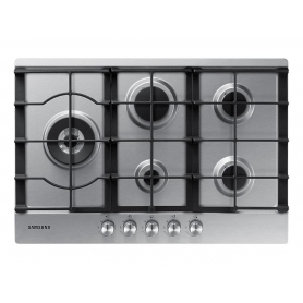 SAMSUNG NA75J3030AS PIANO COTTURA A GAS 5 FUOCHI 75CM FINITURA IN ACCIAIO 3 GRIGLIE IN GHISA - PROMO
