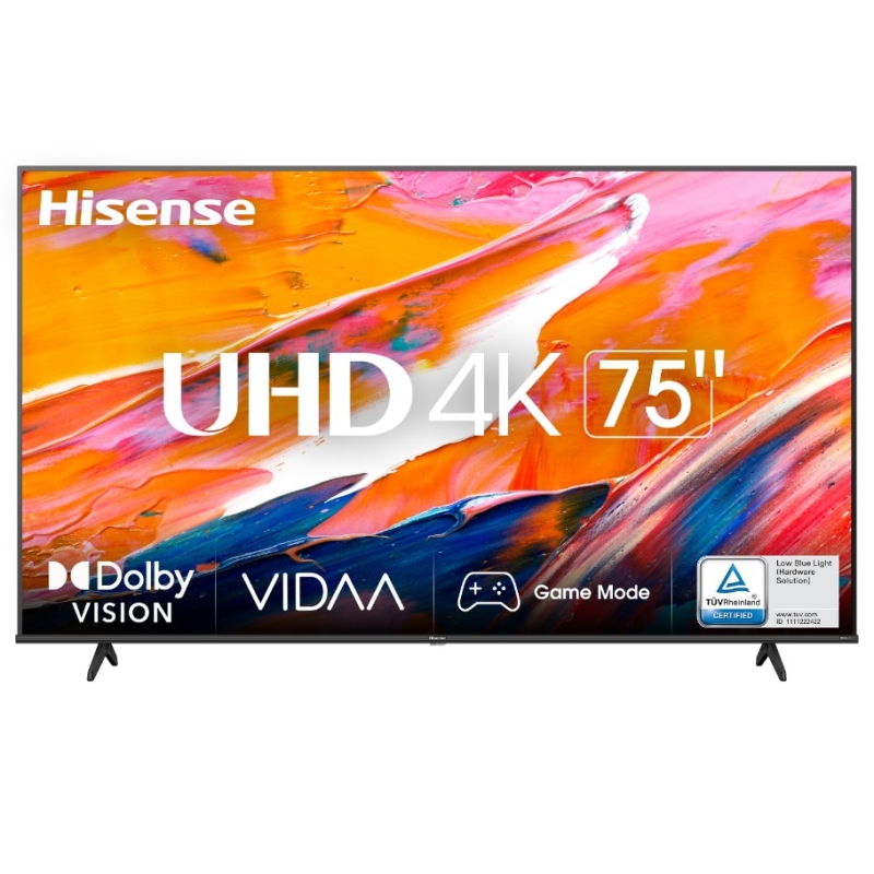 HISENSE 75A69K TV LED 75'' SMART TV UHD 4K DVB-T2 HEVC MAIN10/S2/C MPEG4 COLORE NERO - PROMO